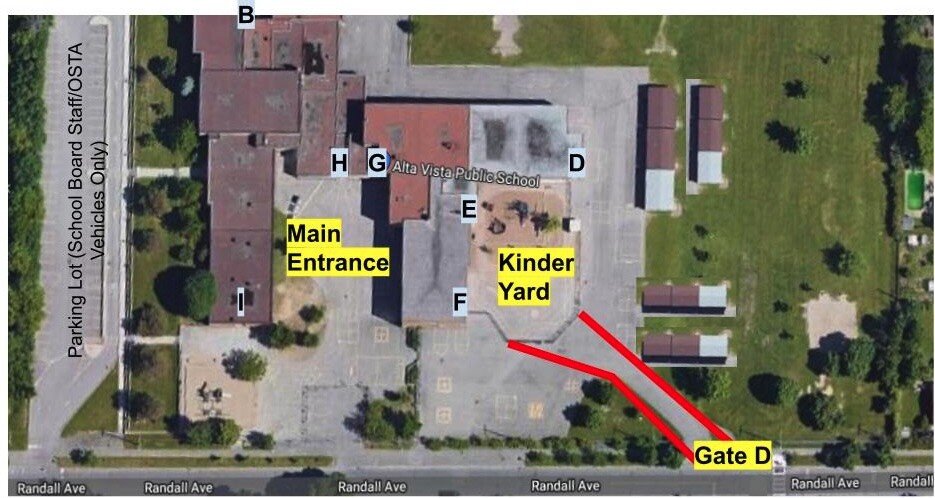 Pickup map of Alta Vista School